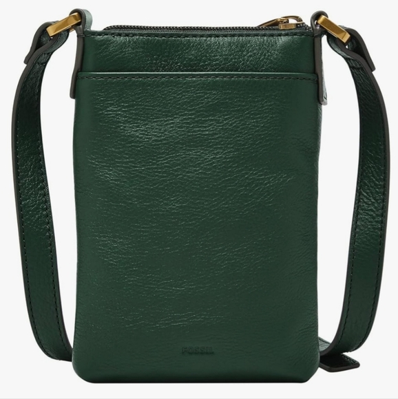 Fossil Harper Leather Phone Bag Pine Green - Picture 2 of 12